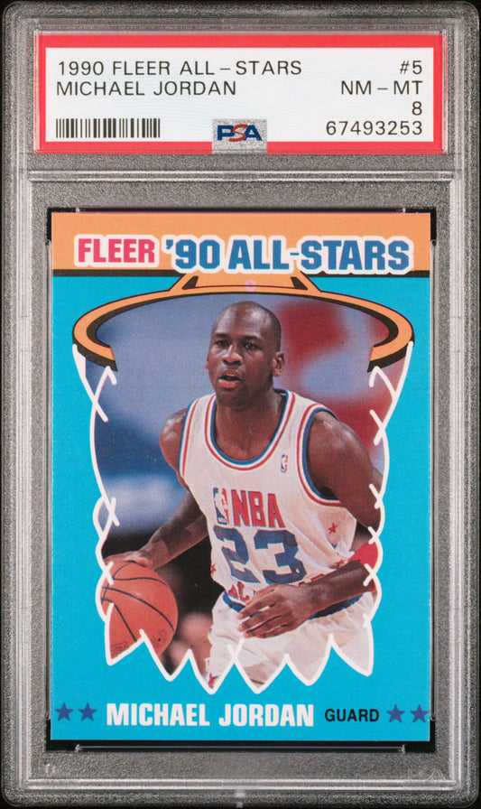 1990 Fleer All-Stars #5 Michael Jordan PSA 8