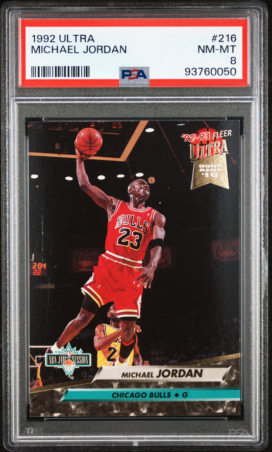 1992 Ultra #216 Michael Jordan PSA 8