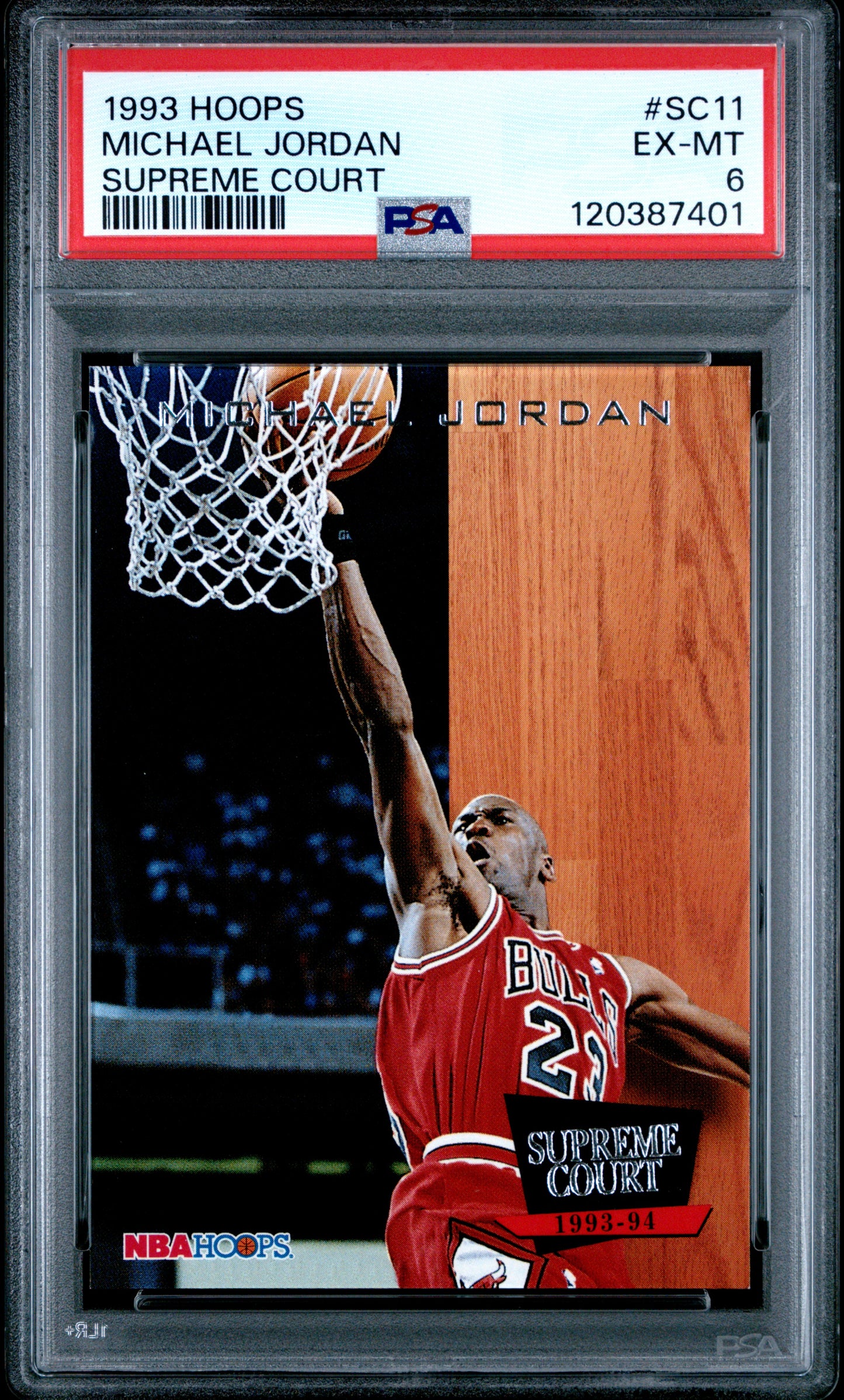 1993 Hoops Supreme Court #SC11 Supreme Court Michael Jordan PSA 6