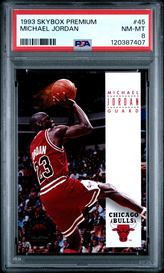 1993 Skybox Premium #45 Michael Jordan PSA 8
