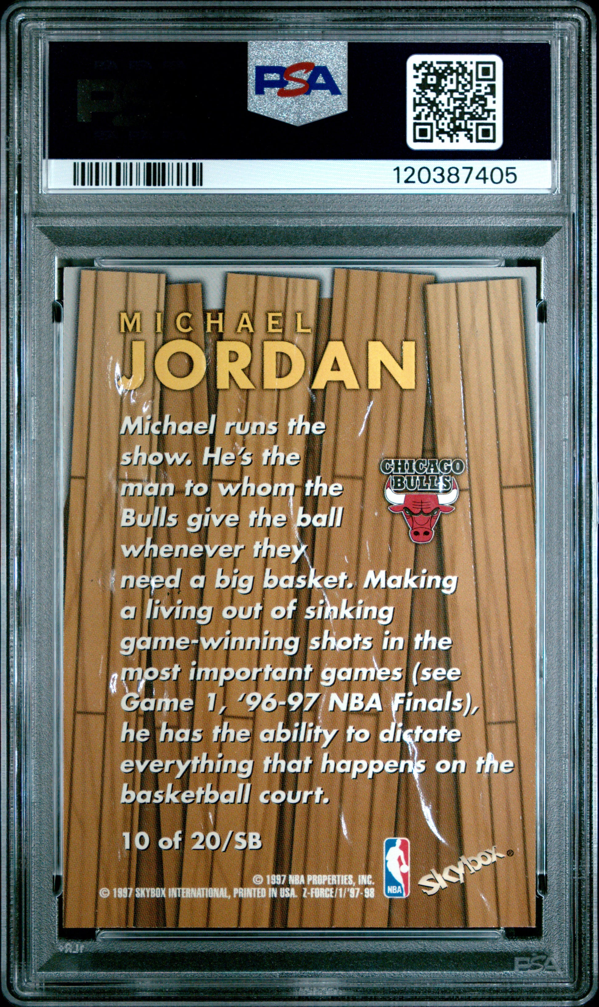 1997 Skybox Z-Force Boss #10 Super Boss Michael Jordan PSA 5