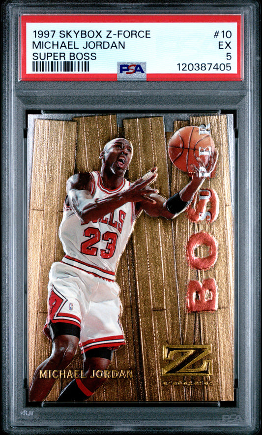 1997 Skybox Z-Force Boss #10 Super Boss Michael Jordan PSA 5