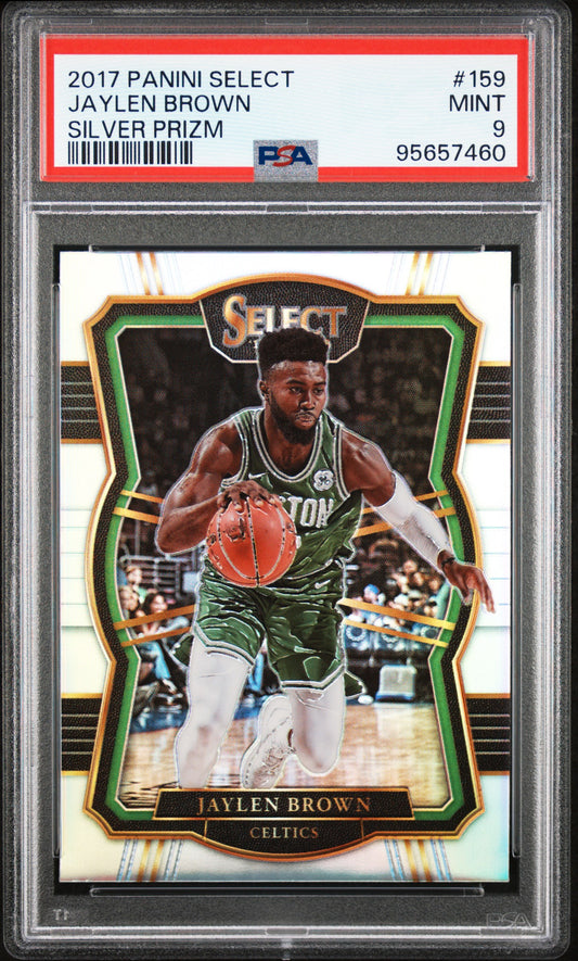 2017 Panini Select #159 Silver Prizm Jaylen Brown PSA 9