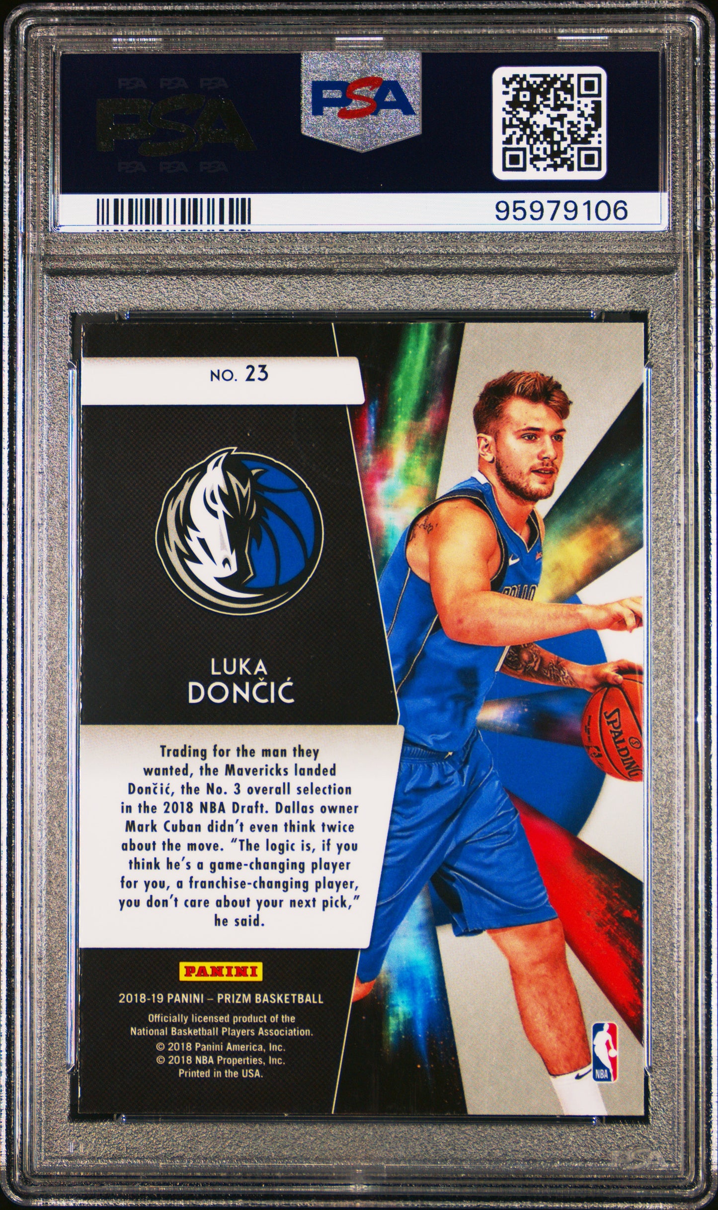 2018 Panini Prizm Freshman Phenoms #23 Luka Doncic RC PSA 10