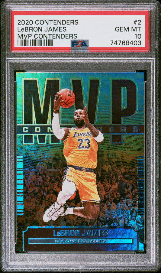 2020 Panini Contenders Mvp Contenders #2 Lebron James PSA 10