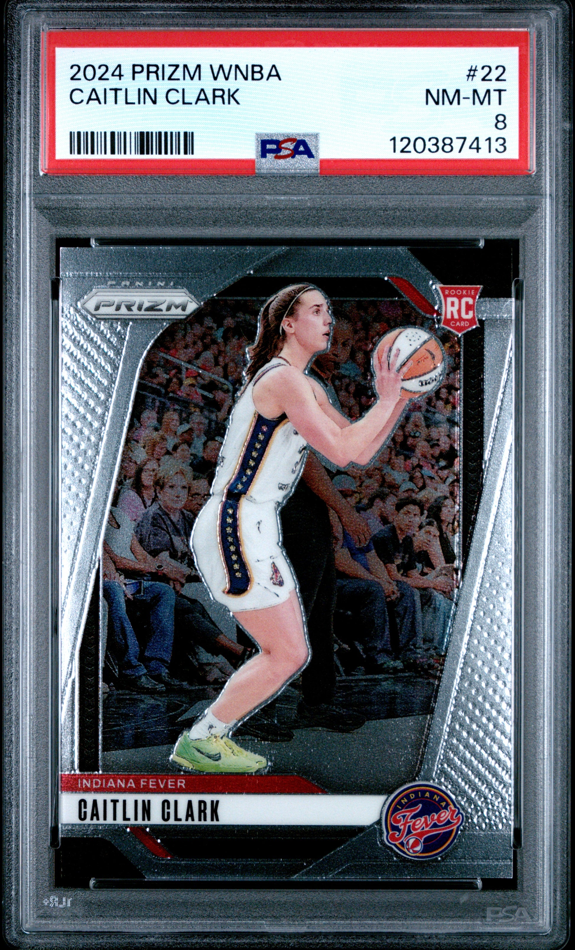 2024 Panini Prizm Wnba #22 Caitlin Clark PSA 8 (7413)