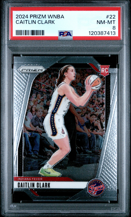 2024 Panini Prizm Wnba #22 Caitlin Clark PSA 8 (7413)