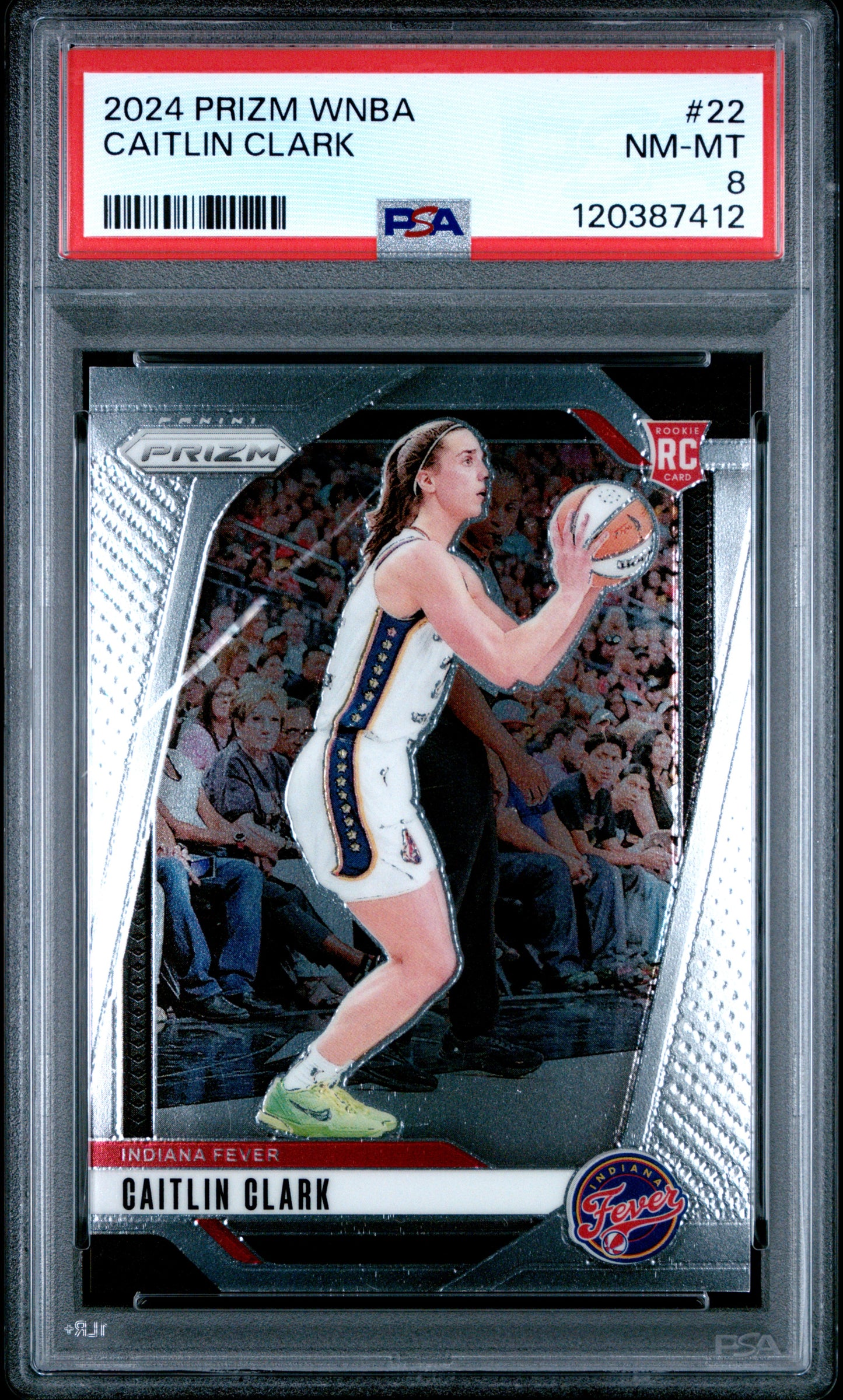 2024 Panini Prizm Wnba #22 Caitlin Clark PSA 8 (7412)