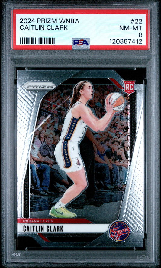 2024 Panini Prizm Wnba #22 Caitlin Clark PSA 8 (7412)