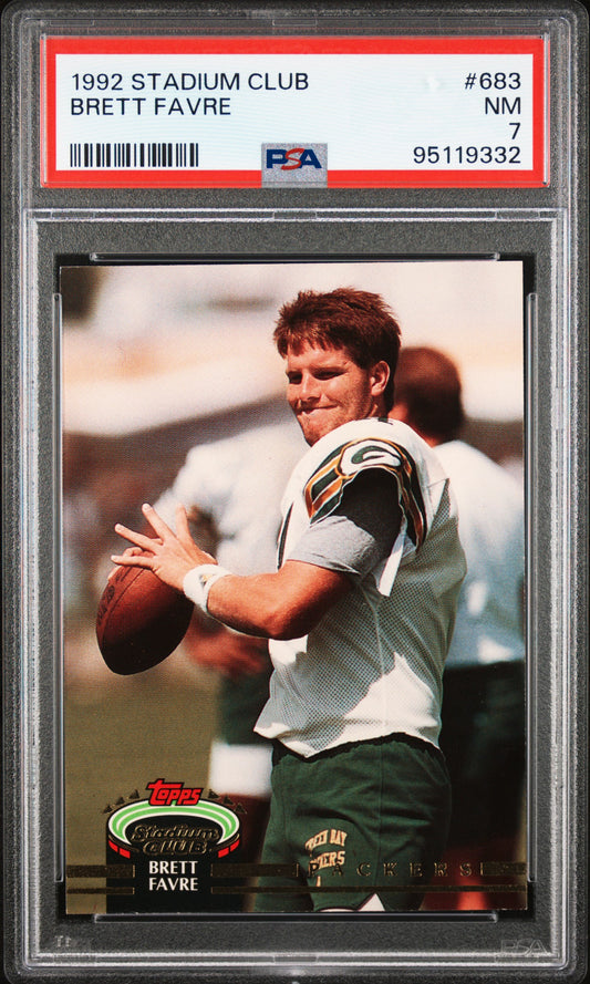 1992 Stadium Club #683 Brett Favre RC PSA 7