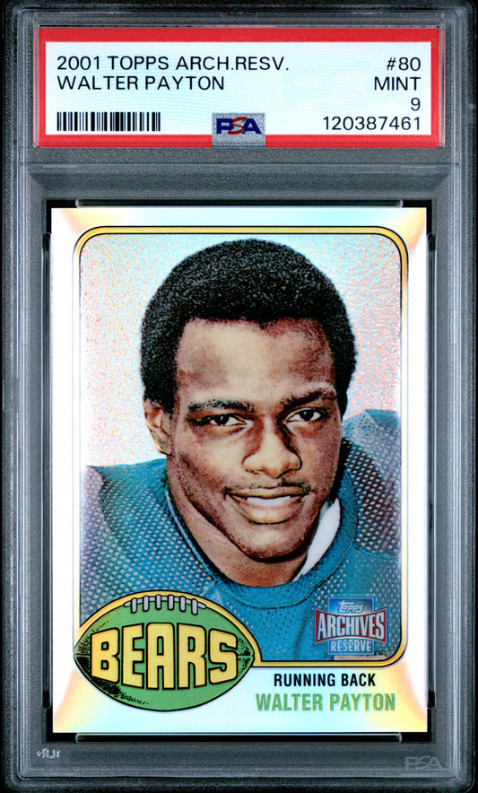 2001 Topps Archives Reserve #80 Walter Payton PSA 9