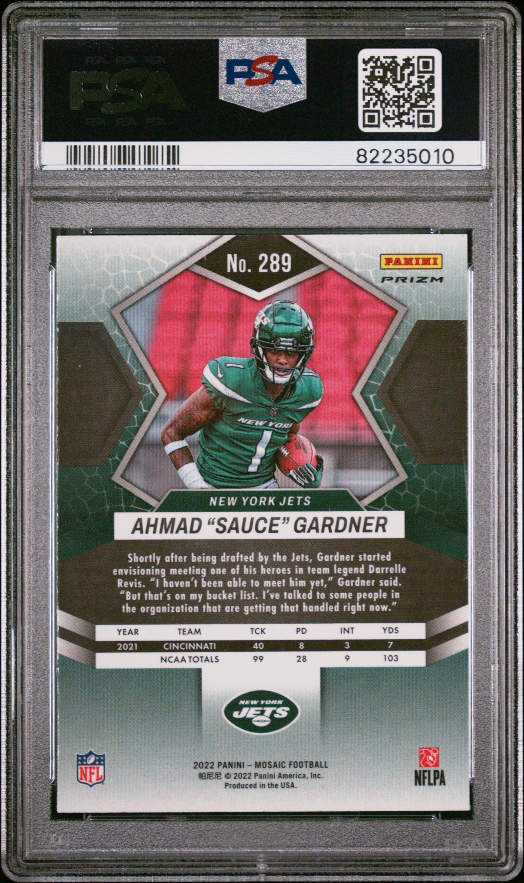 2022 Panini Mosaic #289 Mosaic Sauce Gardner RC PSA 10