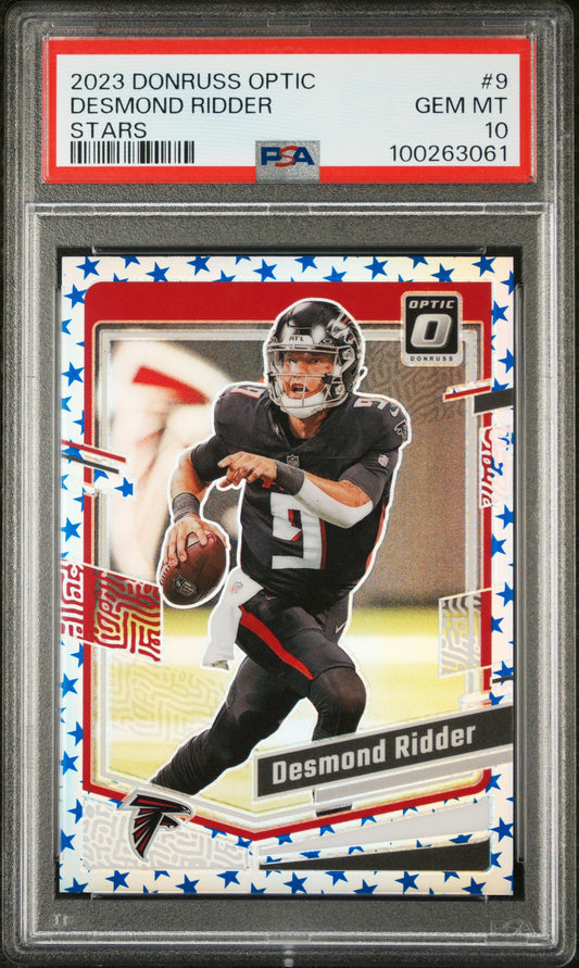 2023 Panini Donruss Optic #9 Stars Desmond Ridder RC PSA 10