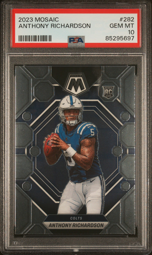 2023 Panini Mosaic #282 Anthony Richardson RC PSA 10