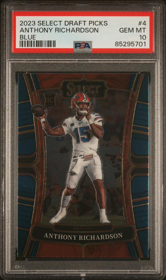 2023 Panini Select Draft Picks #4 Blue Anthony Richardson RC PSA 10