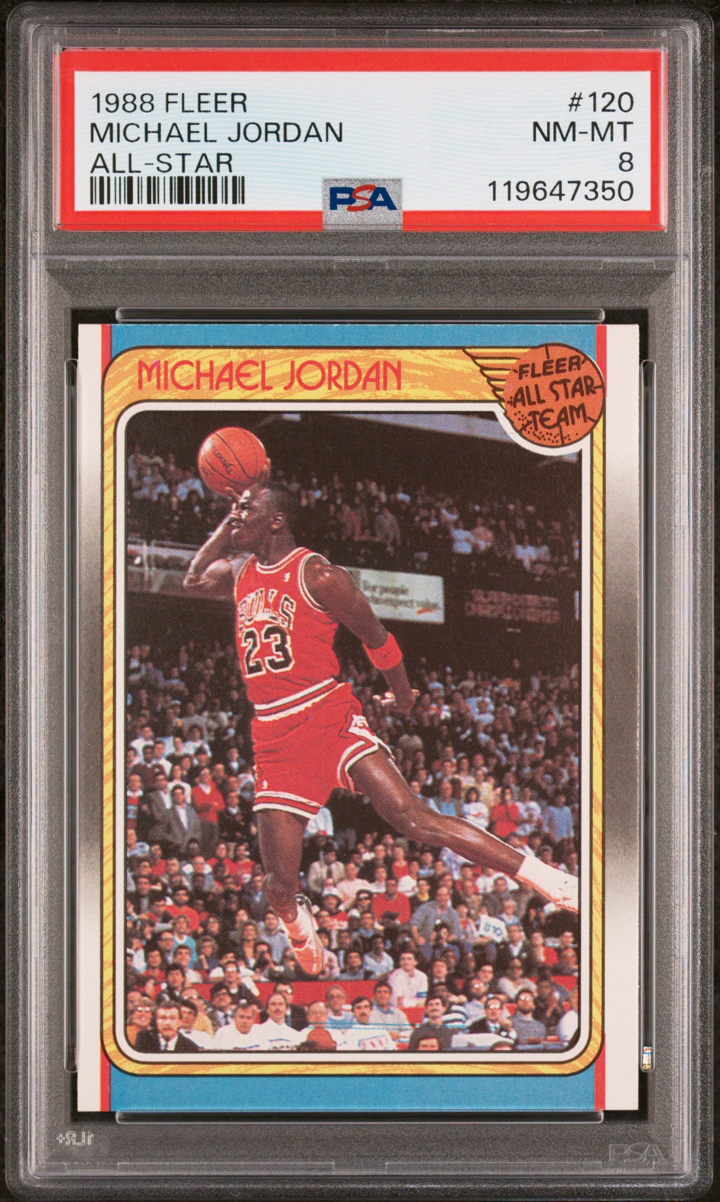1988 Fleer #120 All-Star Michael Jordan PSA 8
