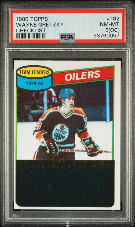 1980 Topps #182 Checklist Wayne Gretzky PSA 8 (OC)