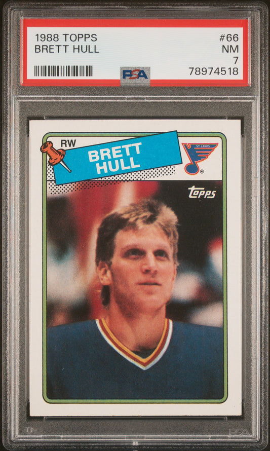 1988 Topps #66 Brett Hull PSA 7