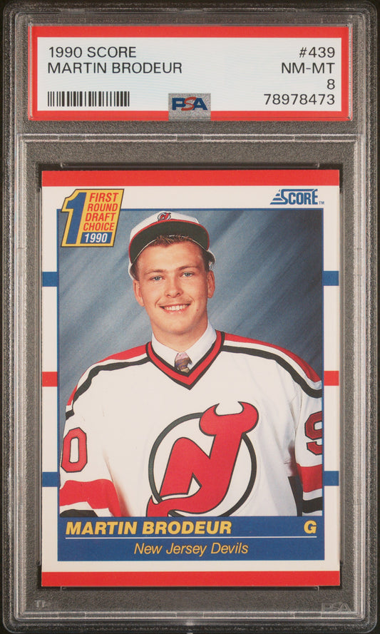 1990 Score #439 Martin Brodeur RC PSA 8