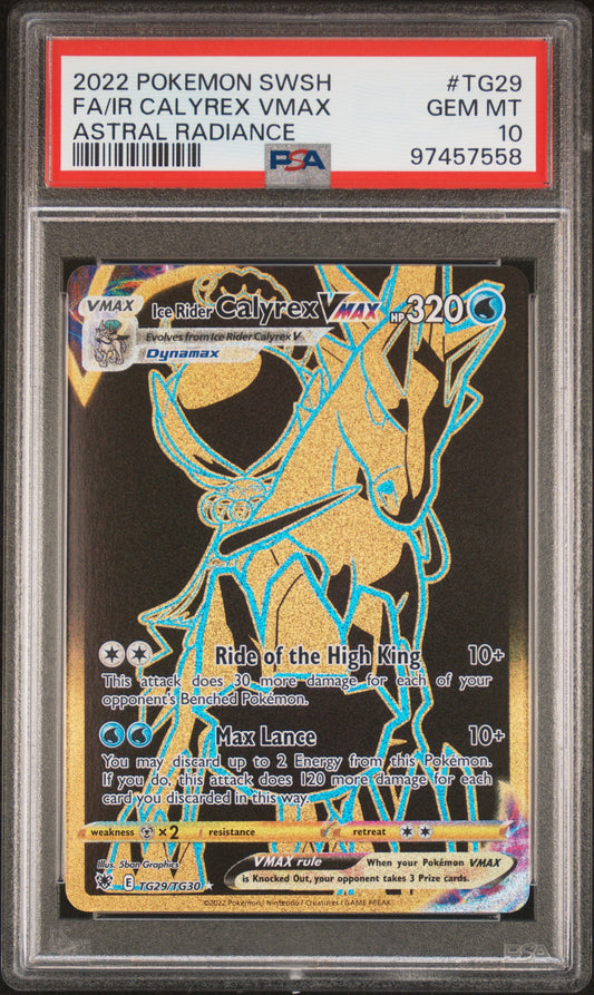 2022 Pokemon Sword & Shield Astral Radiance #TG29 Calyrex Vmax PSA 10