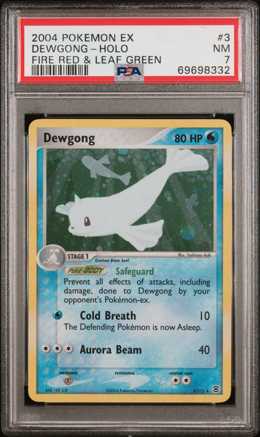 2004 Pokemon Ex Fire Red & Leaf Green #3 Dewgong-Holo PSA 7