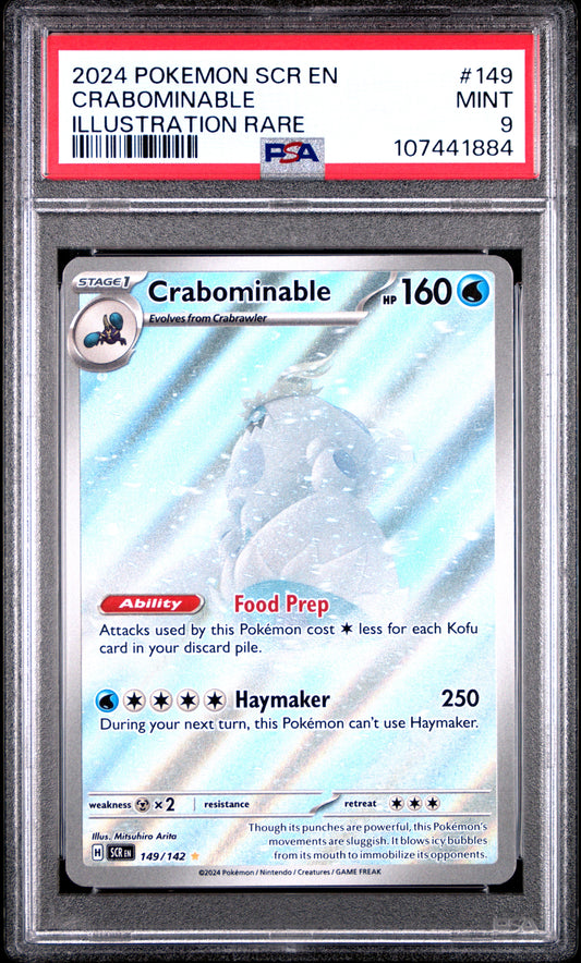 2024 Pokemon Scr En-Stellar Crown #149 Illustration Rare Crabominable PSA 9