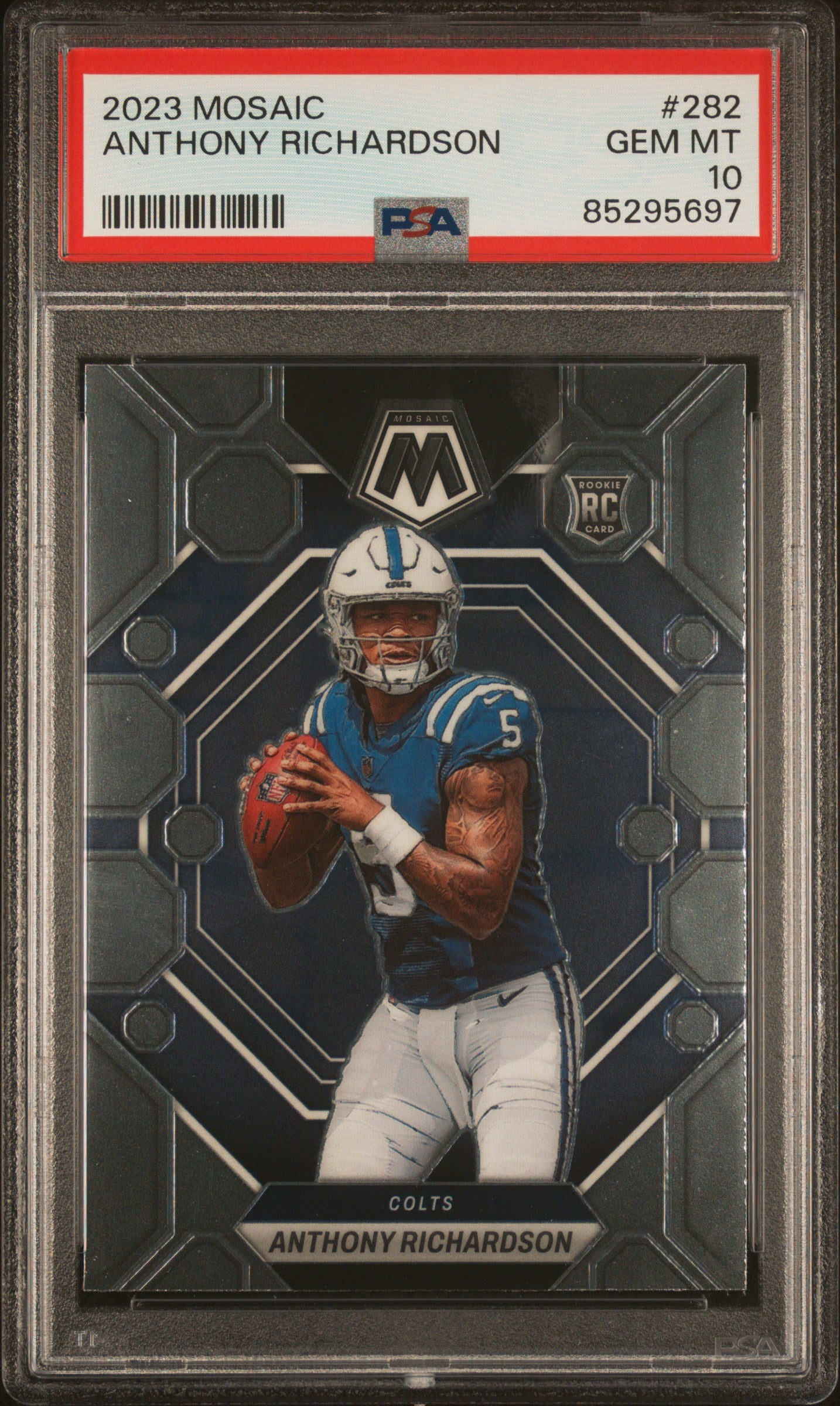 2023 Panini Mosaic #282 Anthony Richardson RC PSA 10 (5697)