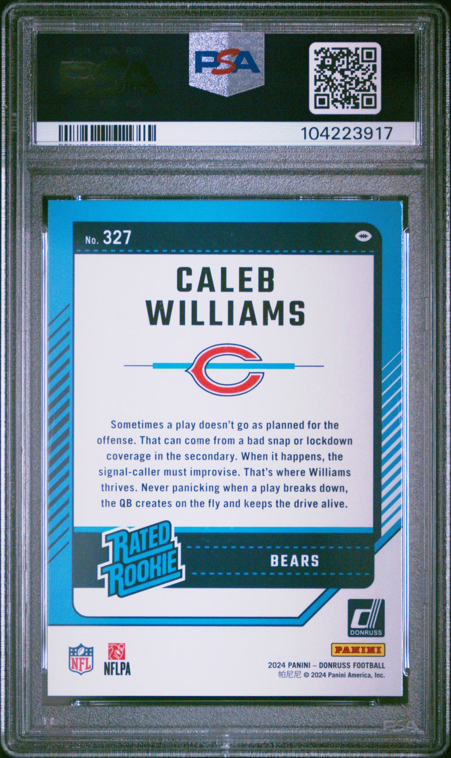 2024 Panini Donruss #327 Caleb Williams RC PSA 9