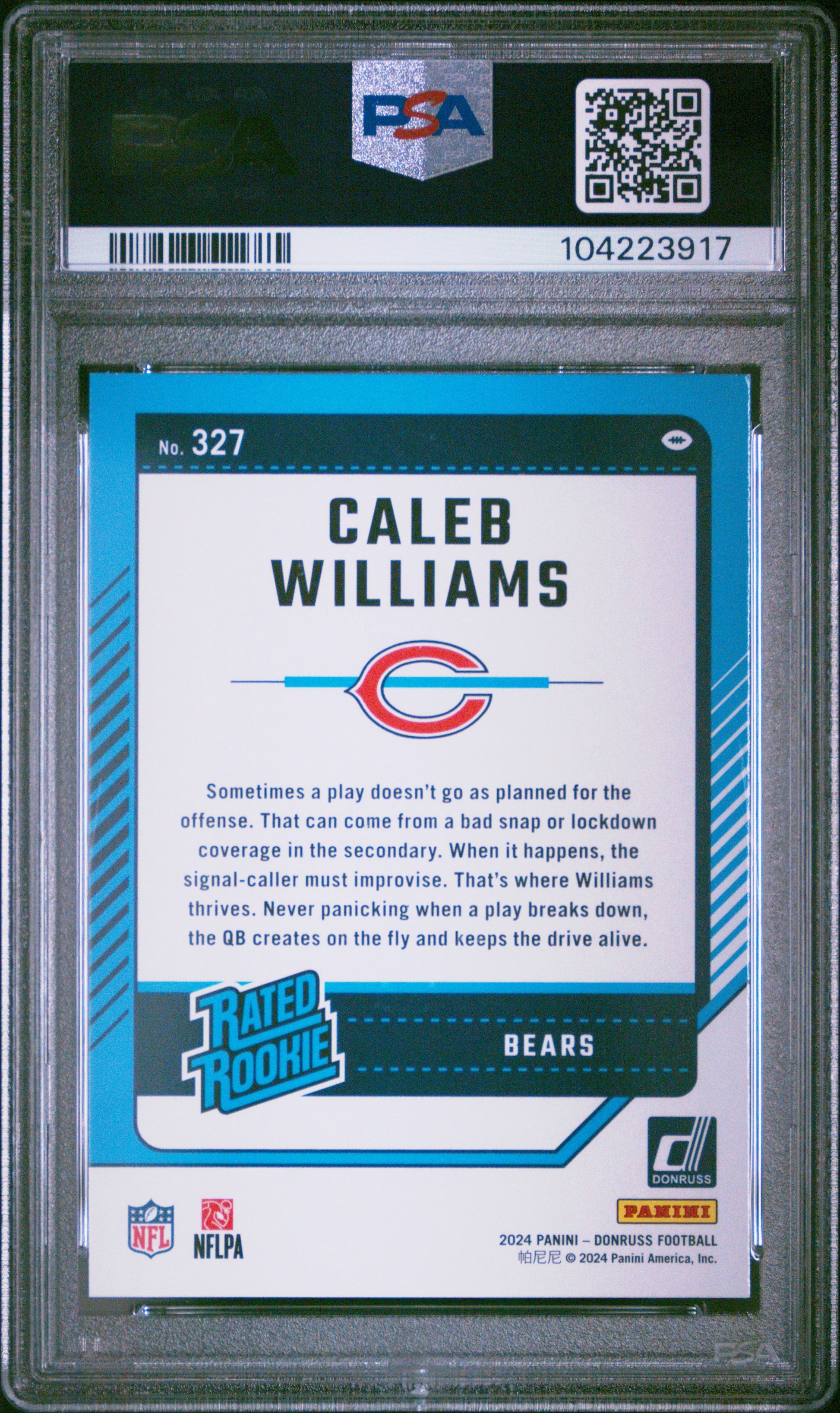 2024 Panini Donruss #327 Caleb Williams RC PSA 9