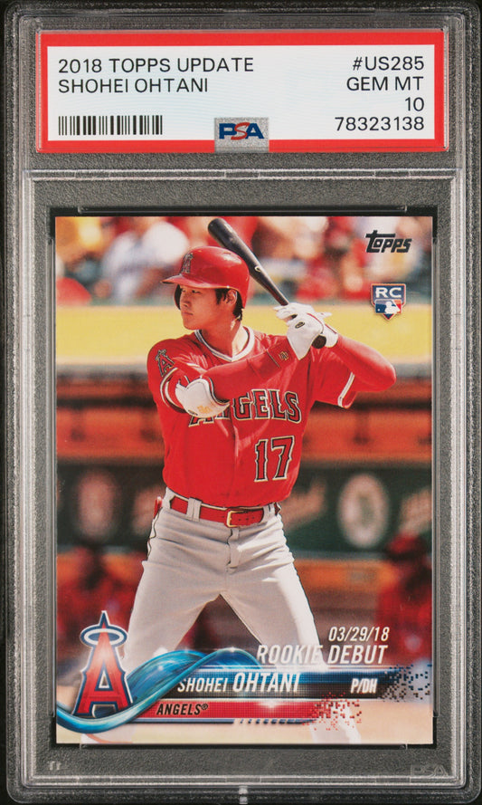 2018 Topps Update #US285 Shohei Ohtani RC PSA 10