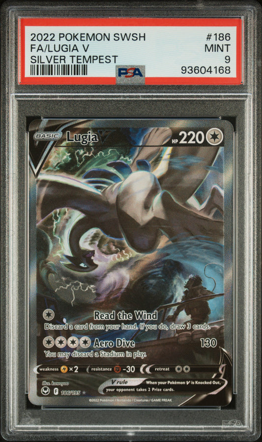2022 Pokemon Sword & Shield Silver Tempest #186 Lugia V PSA 9