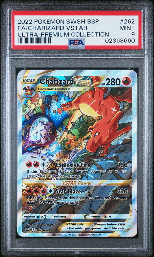 2022 Pokemon Swsh Black Star Promo #262 Charizard Vstar PSA 9