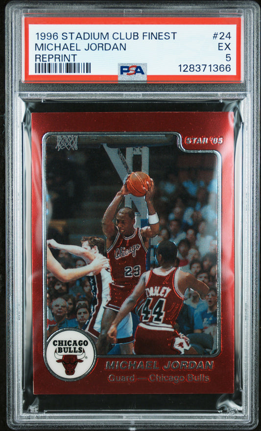 1996 Stadium Club Finest Reprint #24 Michael Jordan PSA 5