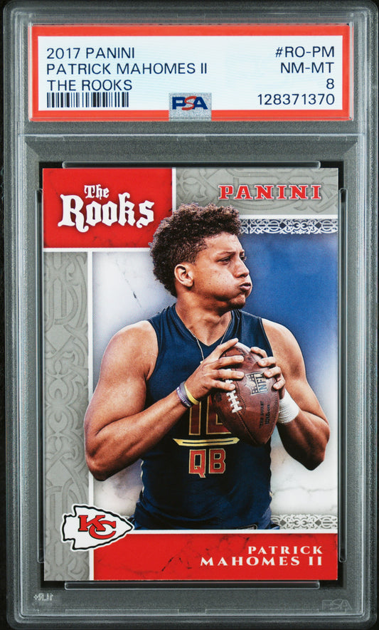 2017 Panini The Rooks #RO-PM Patrick Mahomes II RC PSA 8