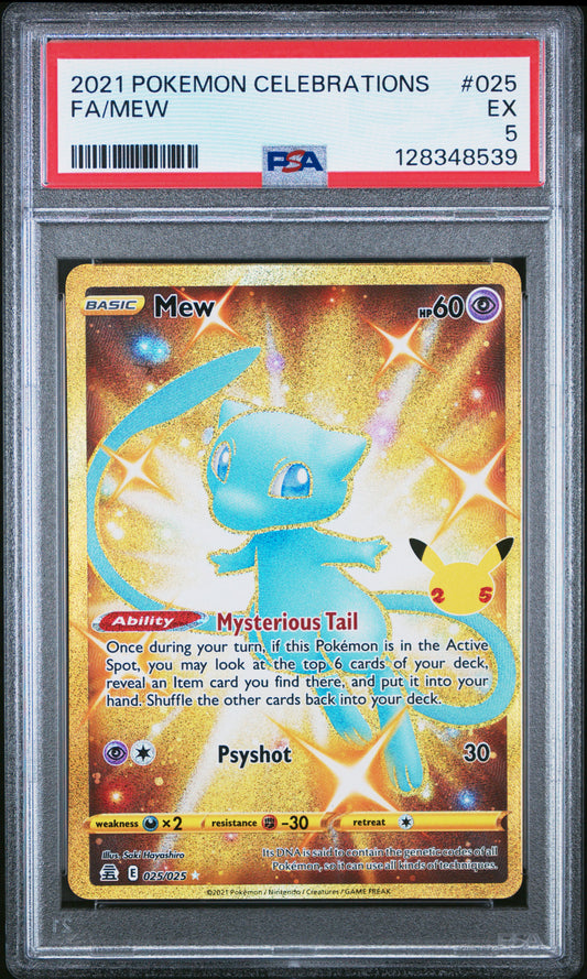 2021 Pokemon Celebrations #025 Full Art Mew PSA 5
