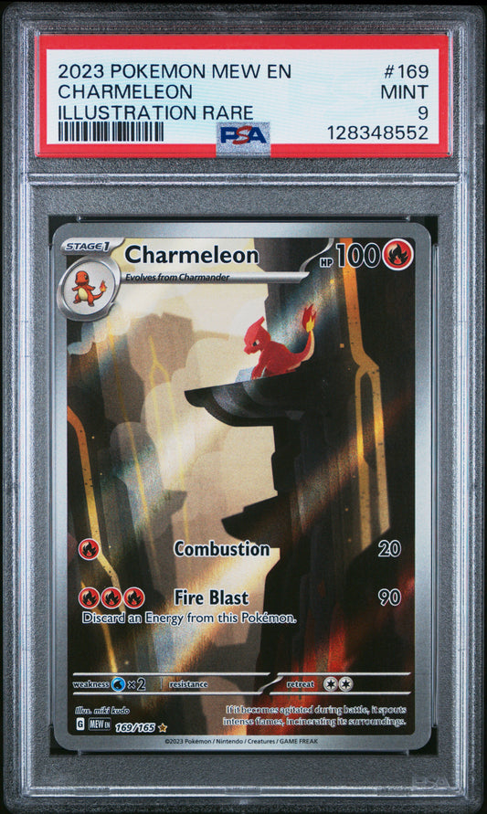2023 Pokemon Mew En-151 #169 Illustration Rare Charmeleon PSA 9