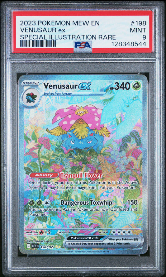 2023 Pokemon Mew En-151 #198 Special Illustration Rare Venusaur Ex PSA 9
