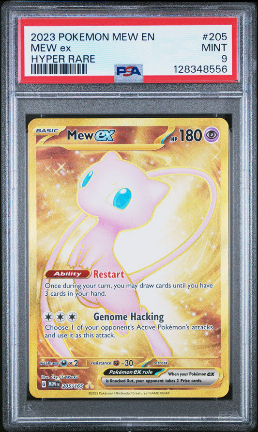 2023 Pokemon Mew En-151 #205 Hyper Rare Mew Ex PSA 9