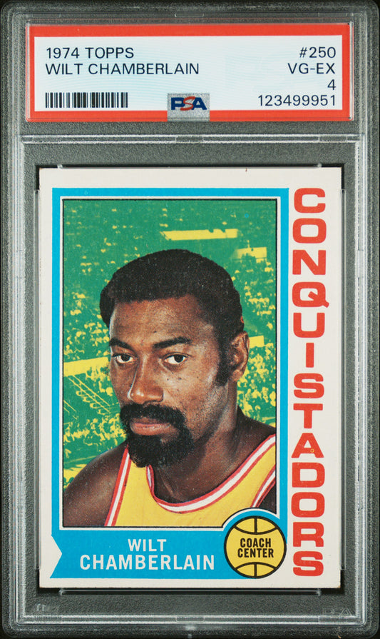 1974 Topps #250 Wilt Chamberlain PSA 4