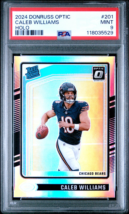 2024 Panini Donruss Optic #201 Holo Caleb Williams RC PSA 9