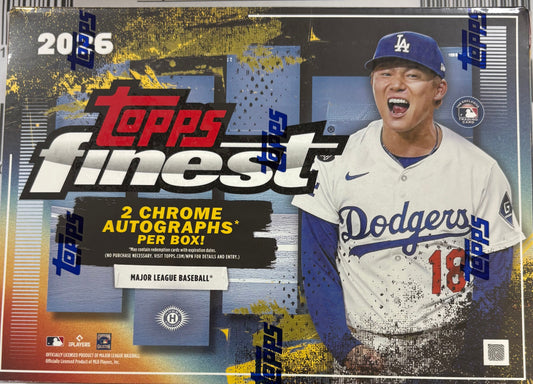 2026 Topps Finest Baseball Hobby Box - 6 packs/10 cards per pack
