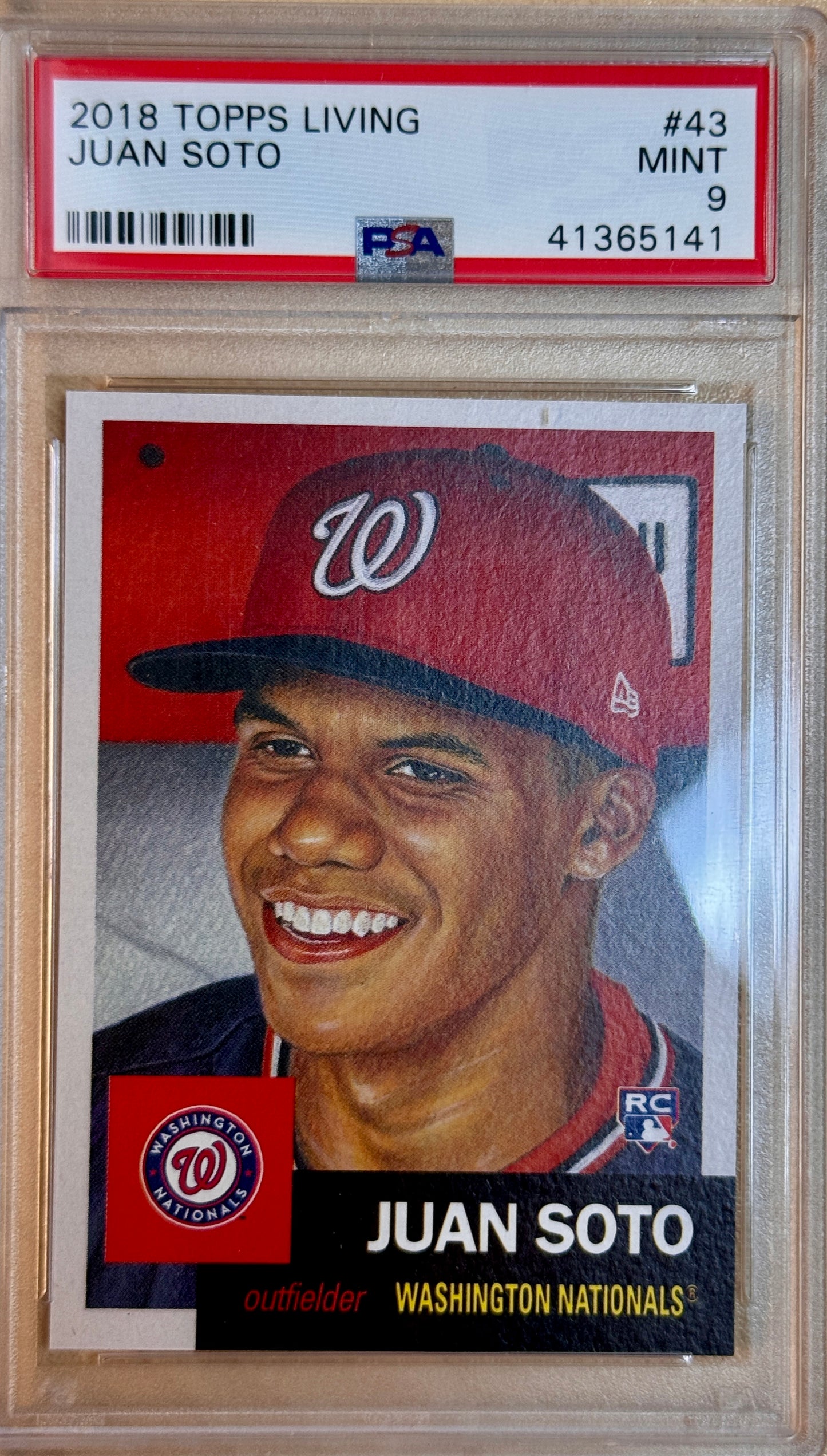 2018 Topps Living #43 Juan Soto RC PSA 9