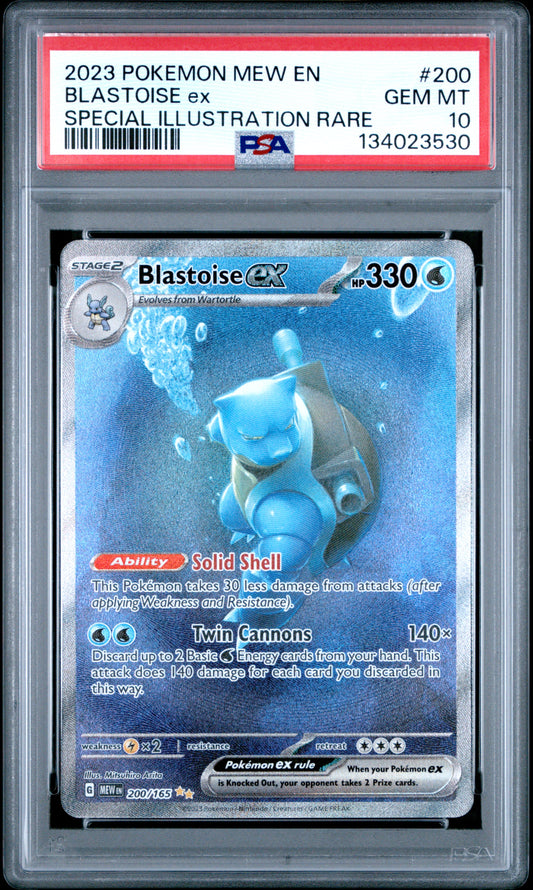 2023 Pokemon Mew En-151 #200 Special Illustration Rare Blastoise Ex PSA 10