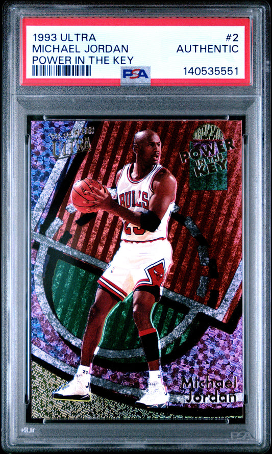 1993 Ultra Power In The Key #2 Michael Jordan PSA Authentic