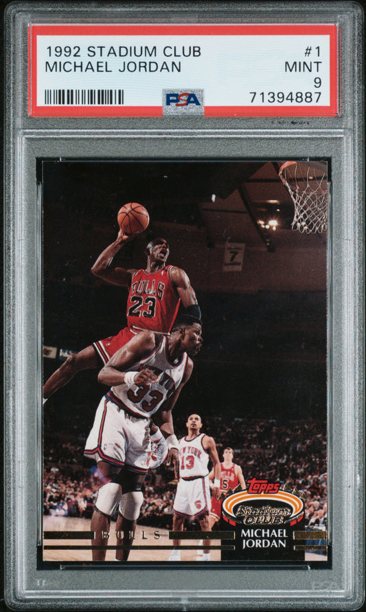 1992 Stadium Club #1 Michael Jordan PSA 9