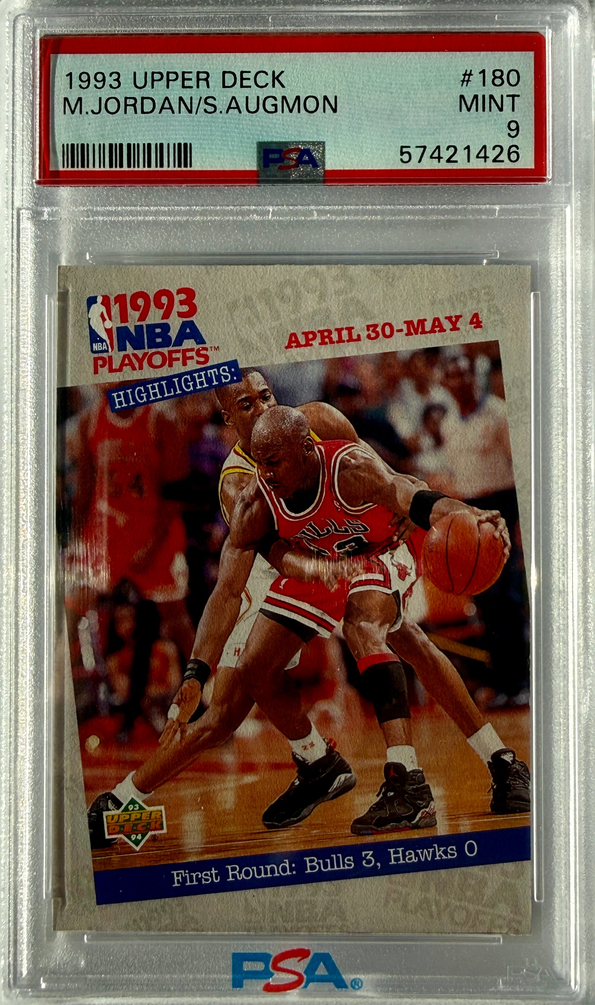 1993 Upper Deck #180 M.Jordan/S.Augmon PSA 9
