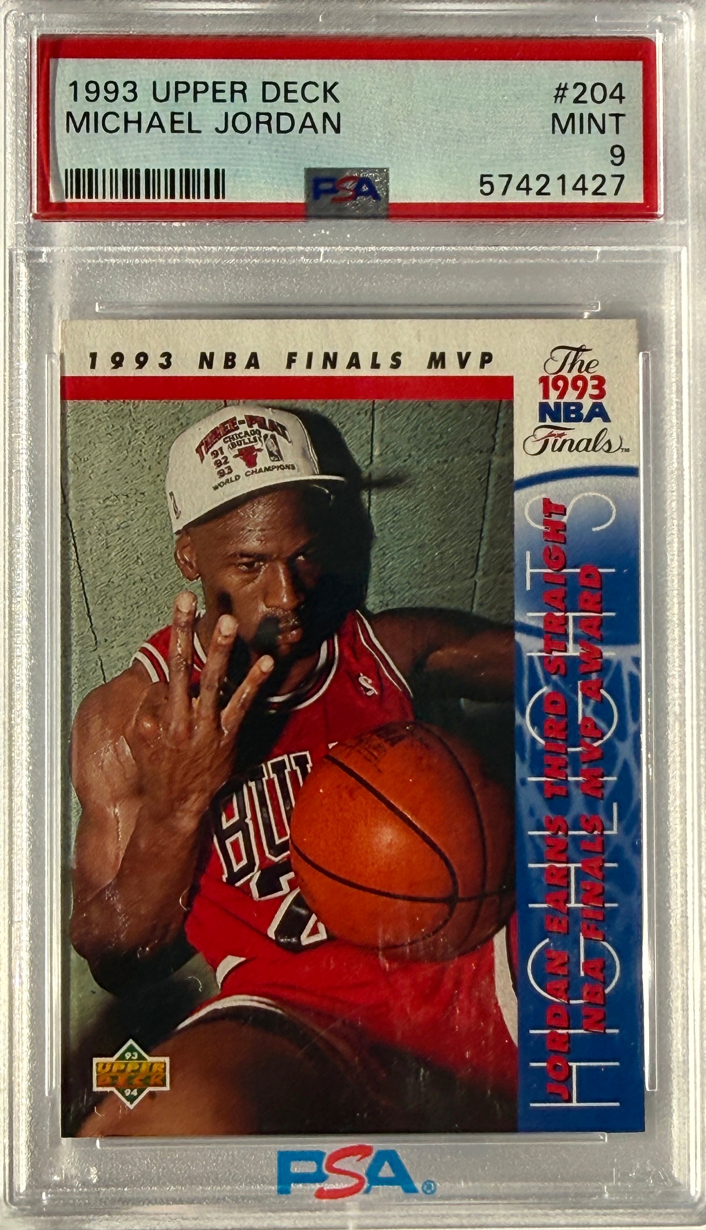 1993 Upper Deck #204 Michael Jordan PSA 9