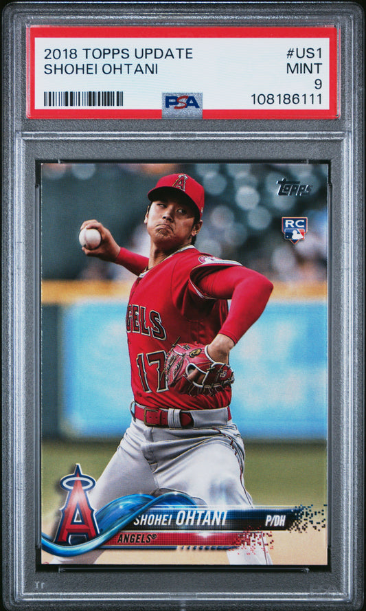 2018 Topps Update #US1 Shohei Ohtani RC PSA 9