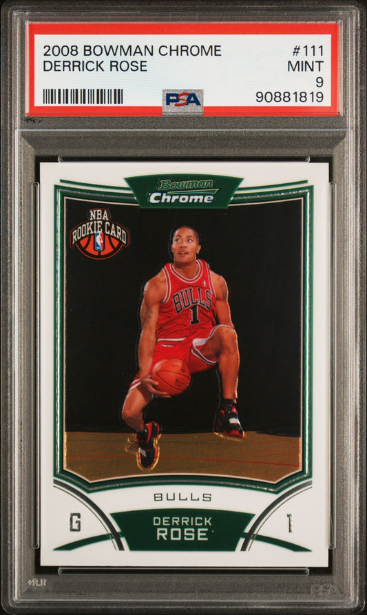 2008 Bowman Chrome #111 Derrick Rose RC PSA 9