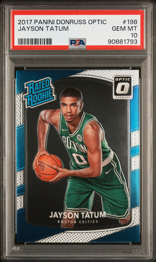 2017 Panini Donruss Optic #198 Jayson Tatum RC PSA 10